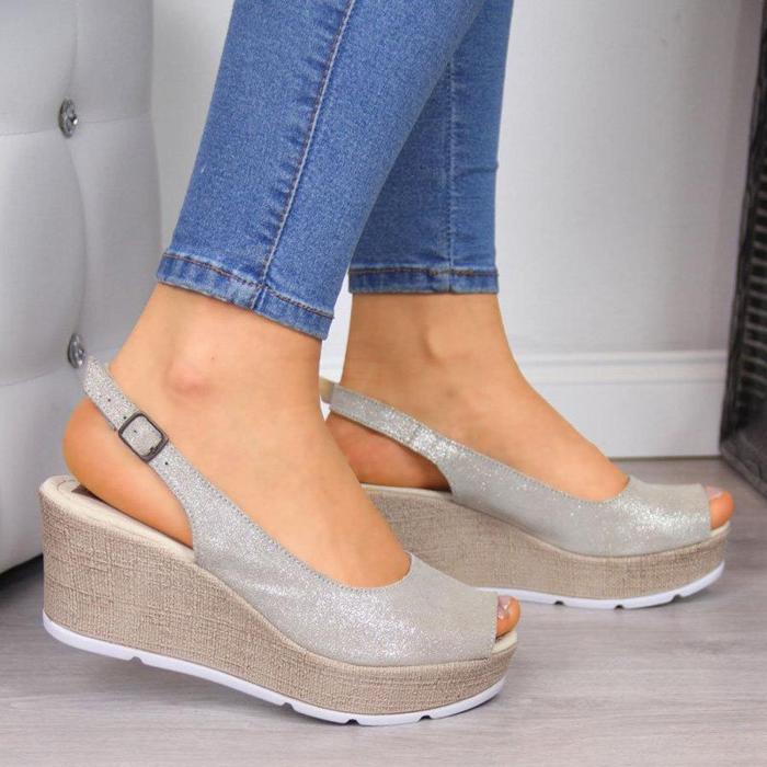 Women'S Wedge Heel Casual Open Toe Summer Sandals