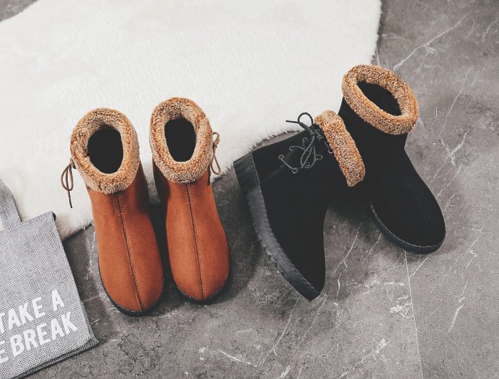 Shoes Woman Snow Boos Fmale Causal Velvet Fur Ankle Boots