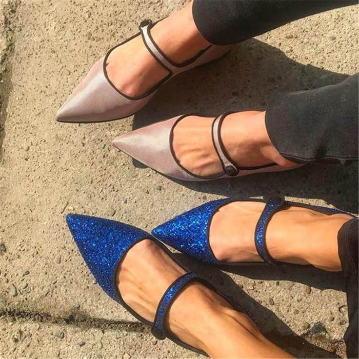 Women's Fashion Simple Pointed   Flat Shoes