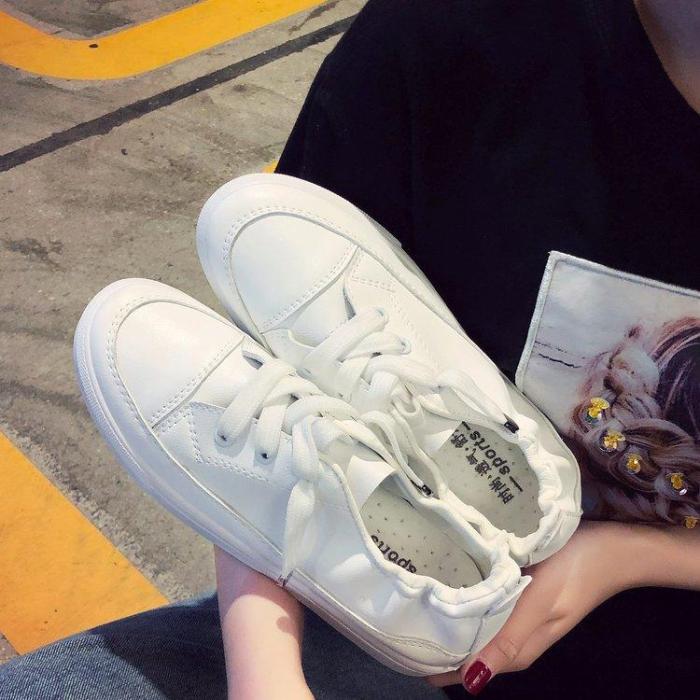 Lace-up Casual Shoes White Shoes Women