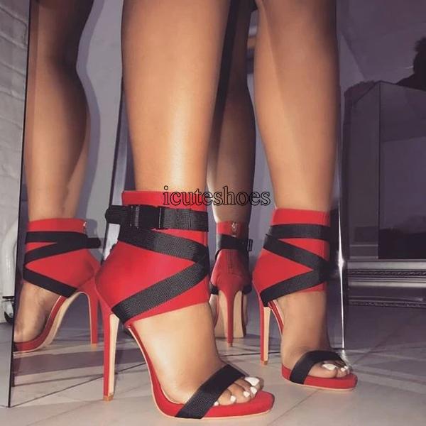 Cross-border Women's Shoes New Fish Mouth Cross-belt High Heel Sexy Sandals