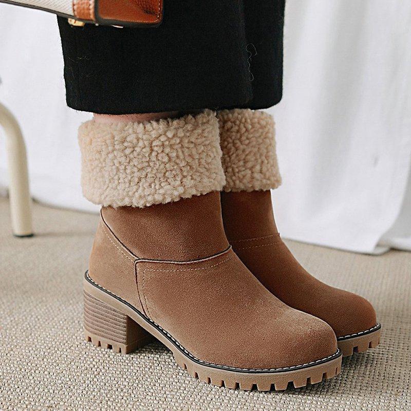 chunky heel round toe