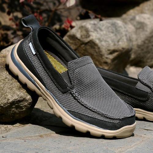 Mens Slip On Breathable Mesh Soft Sole Flats