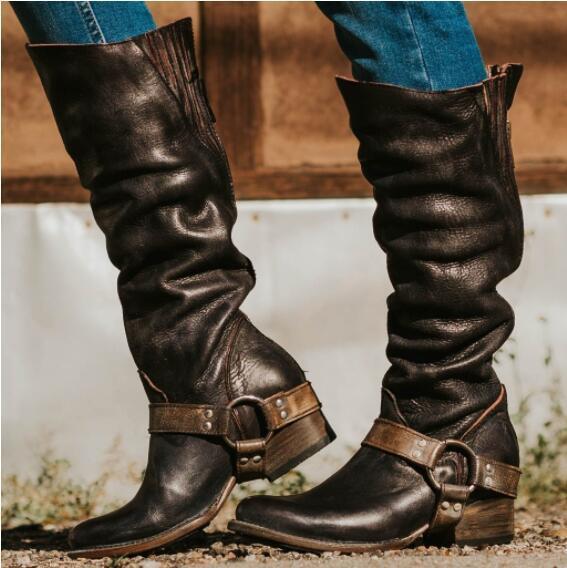 Women Vintage Plus Size Booties Casual Shoes
