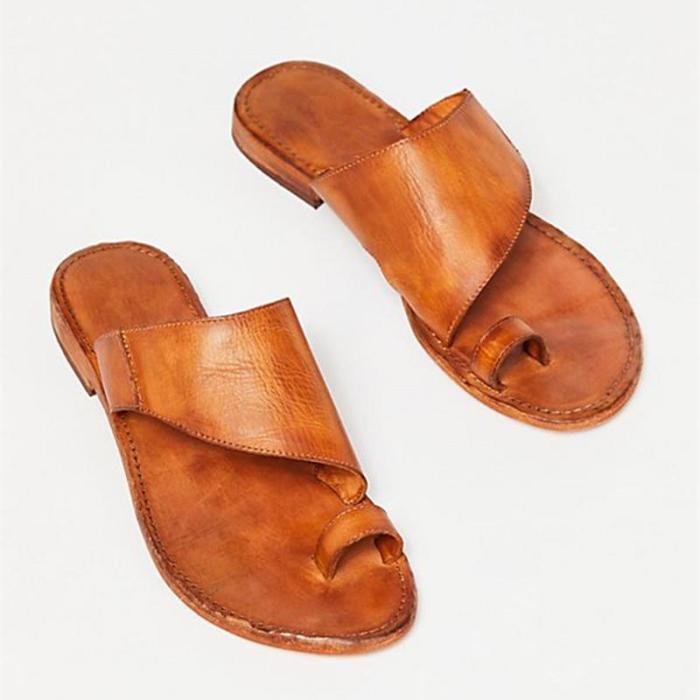 New Hollow Set Toe Slippers Flat Sandals