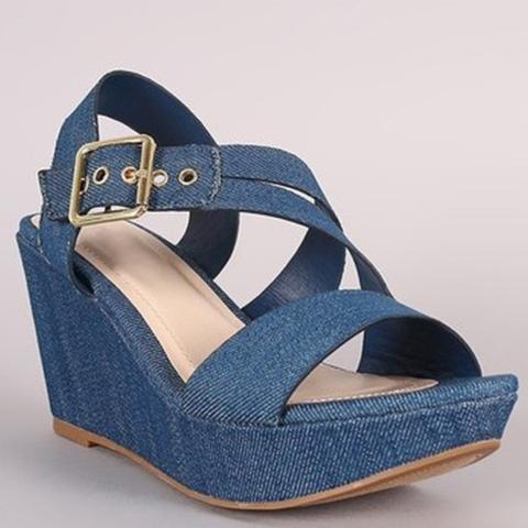 Casual Round Toe High-heeled Sandals
