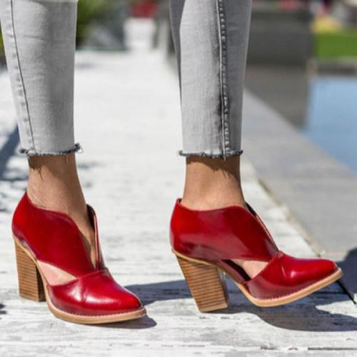 Women Summer Closed Toe Chunky Heel  Elegant Sandals