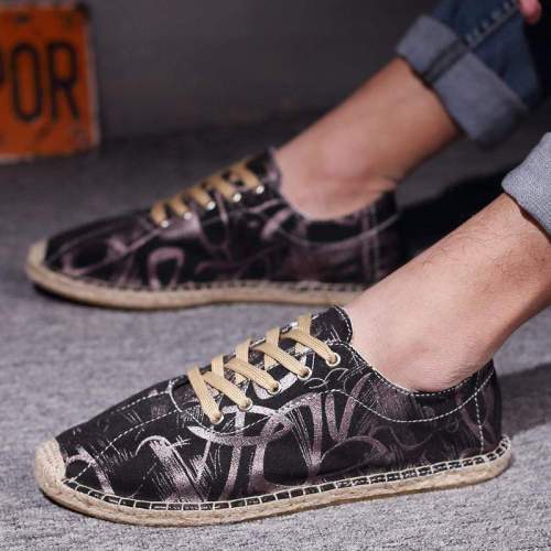 Men Printed Flax shoes