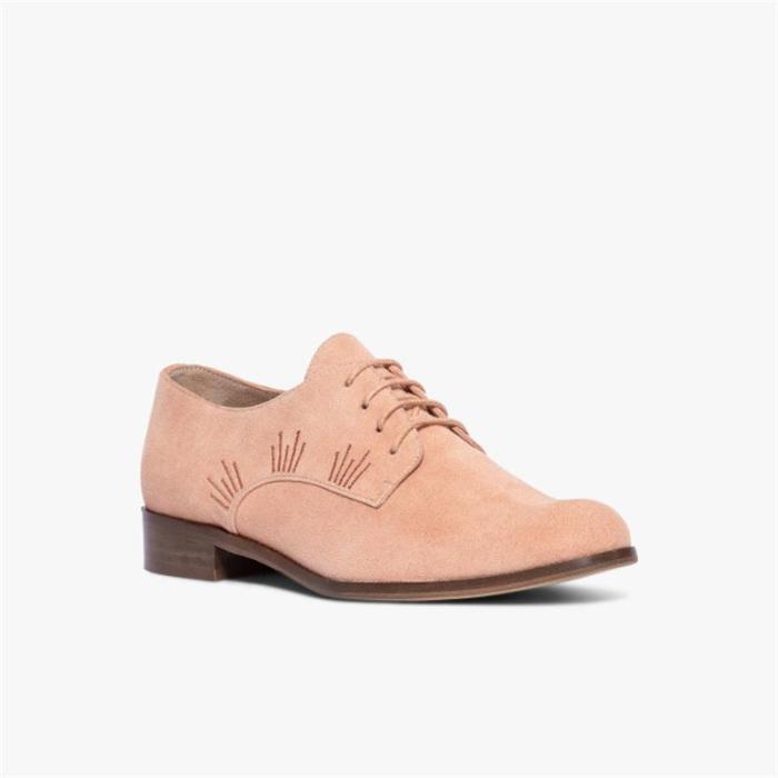 comfortable low heel front lace-up casual single shoes shoes