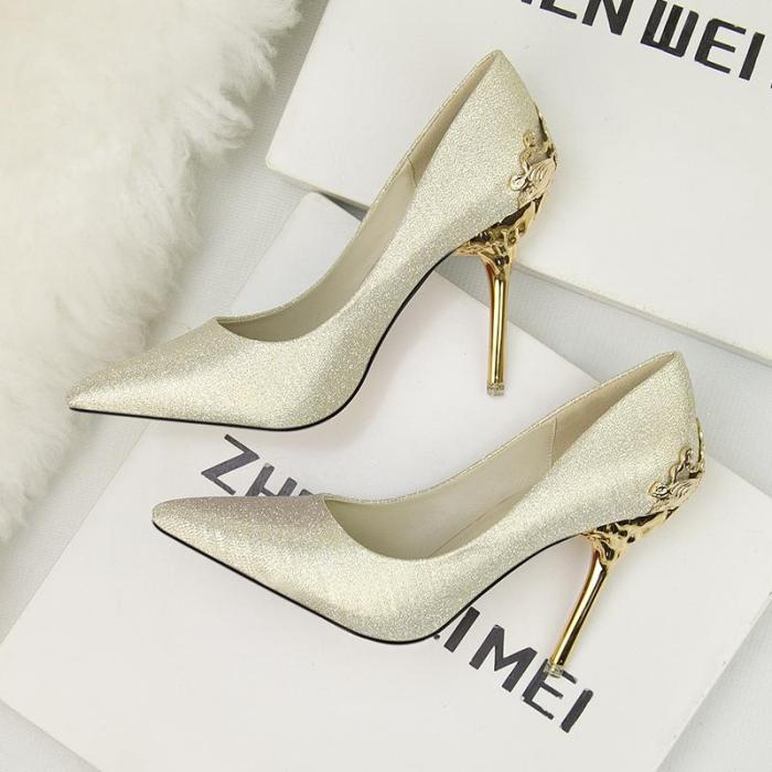 fashion pointed women shoes high heels wedding shoes
