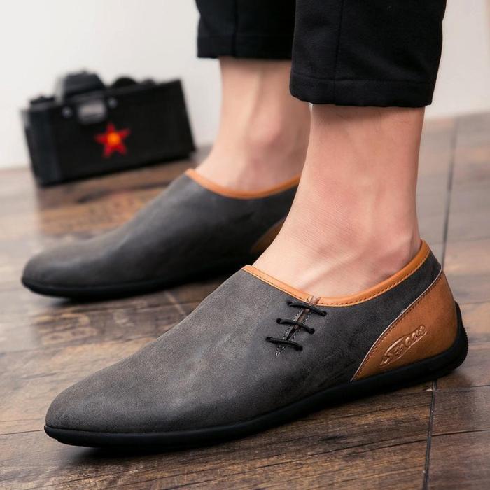 Men's Lace up PU leather Loafers