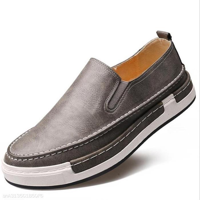 Fashion Youth Business Casual Plain Leather Men Shoes