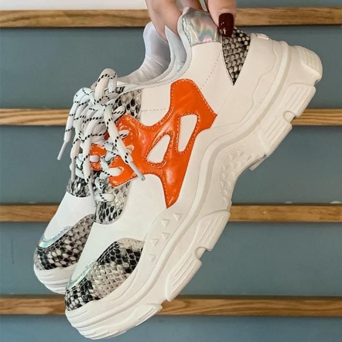 Autumn Well-Ventilated Sport Lace-Up Sneakers