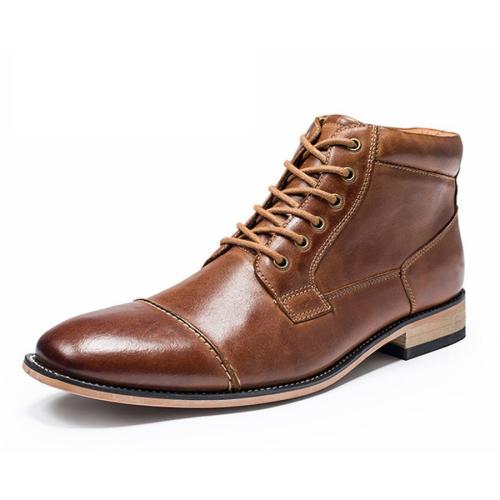 Men's leather casual high-top belt Martin boots