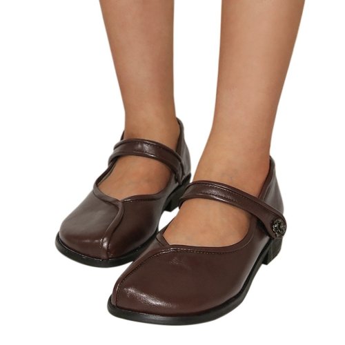 Vintage Sandals Summer Autumn Casual Shoes Elegant Female Low Heel Leather