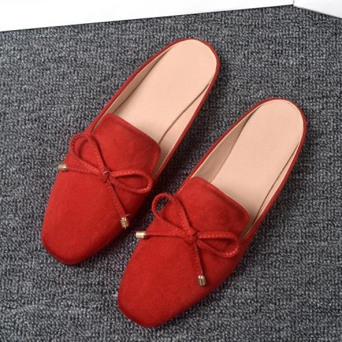 Spring and Autumn New Mueller Slippers Women Cozy Wear Sandals Flat Shoes