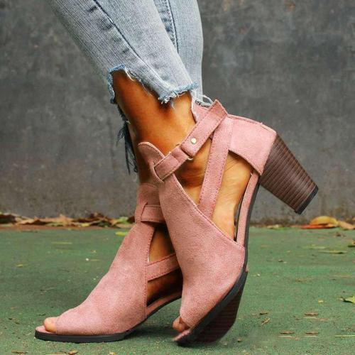 Women's Casual Chunky Heel Back Zipper All Season Booties
