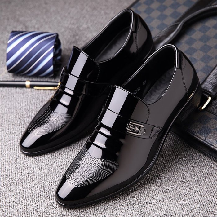 Men's business casual shoes low leather shoes