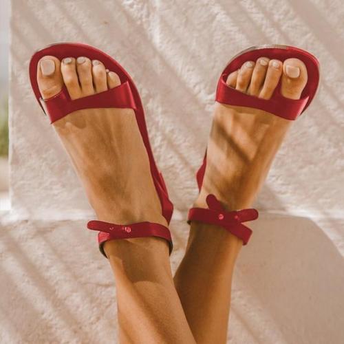 Thong Flip-Flop Flat Simple Buckle Casual Sandals