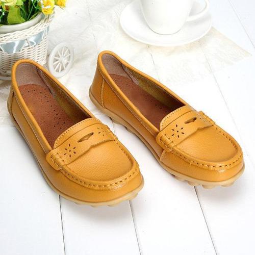 Artificial Leather Breathable Slip-on Soft Flat Loafers