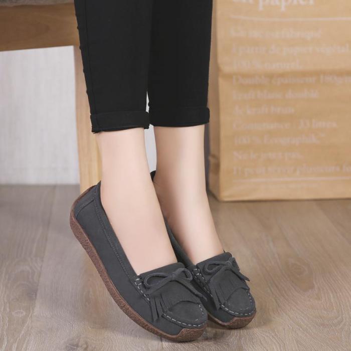Women New Loafers Non-Slip Bottom Design Bow Decoration Soft Shoes