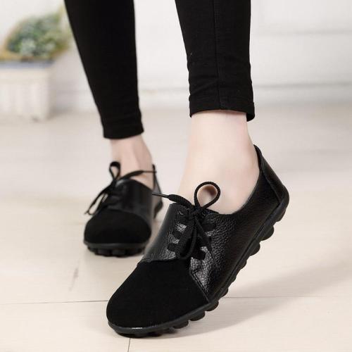 Flats Spring Fashion Comfort Genuine Leather Flat Shoes Woman Slip On Shoes