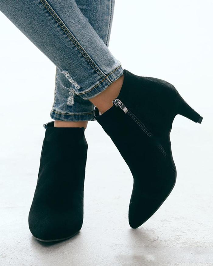 Heeled Casual Ankle Booties