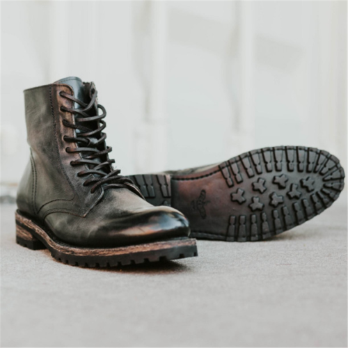 Men's Fashion   Retro Square With Lace-Up Boots