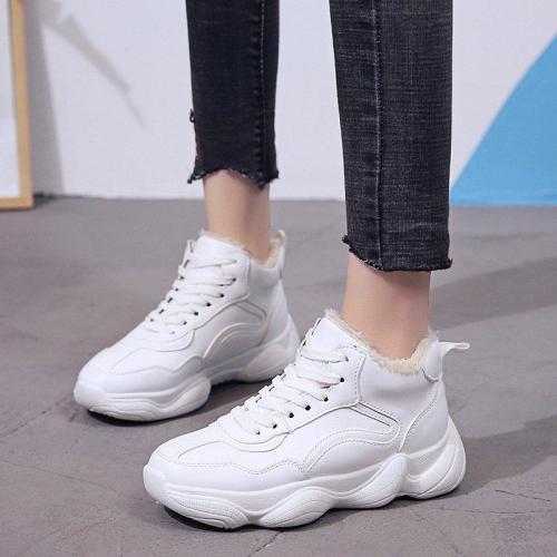 Women Winter Casual Warm Lining Lace Up Atheletic Sneakers