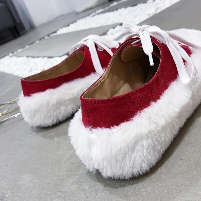 Women Casual Fur Sneakers Athletic Shoes