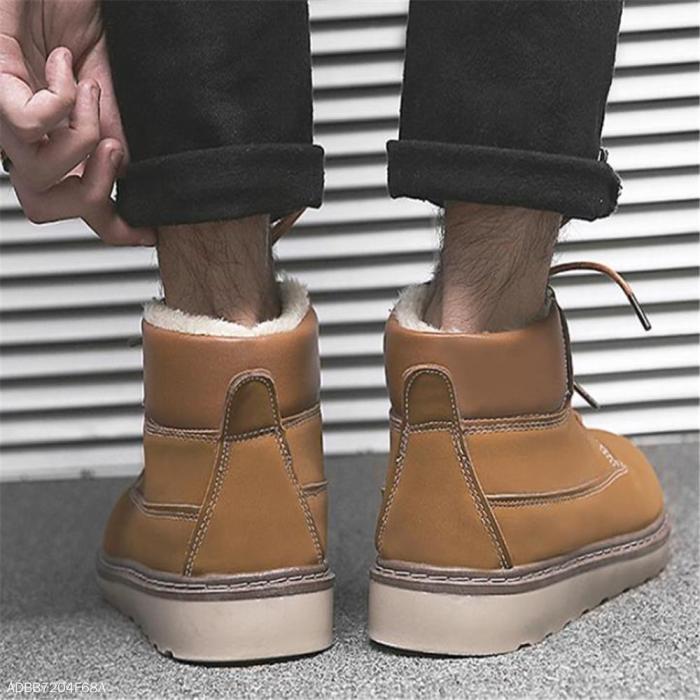 Fashion Youth Casual Thermal Plain Tube Mens Shoes