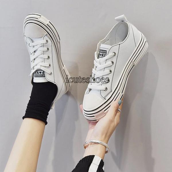 New Ins Fashion In Spring One Shoe Casual Sports Platform Shoes White Shoes