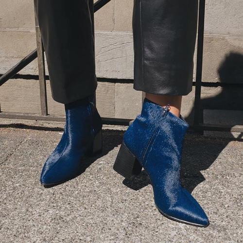 Fashion high heel pointed low boots