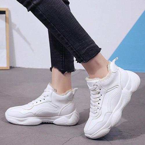 Women Winter Casual Warm Lining Lace Up Atheletic Sneakers