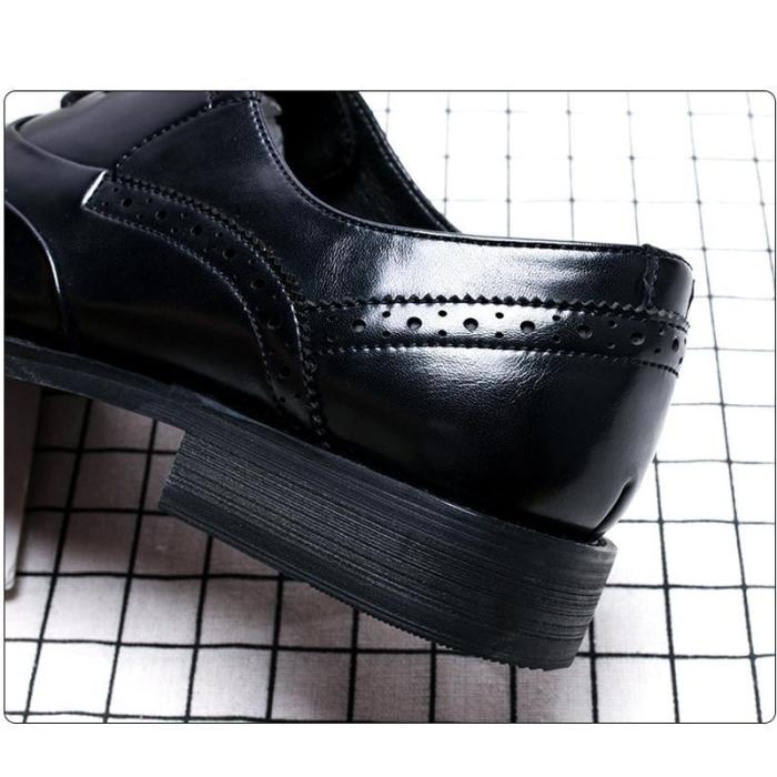 British breathable fashion pointed lace men's shoes