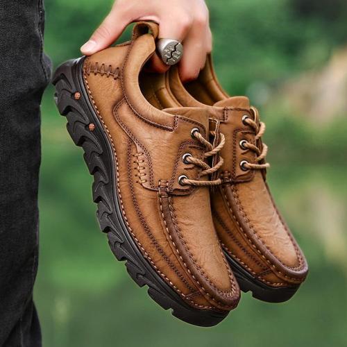 Mens Lace-up Retro Outdoor Climbing Hiking Flats