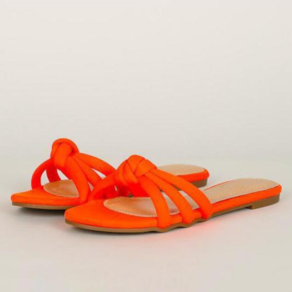 Fashion Summer Plain  Peep Toe Casual Slippers