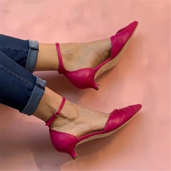 Women's Fashion Solid Color Pointed High Heels