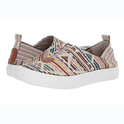 Women's Canvas Round Toe Colorful Loafers