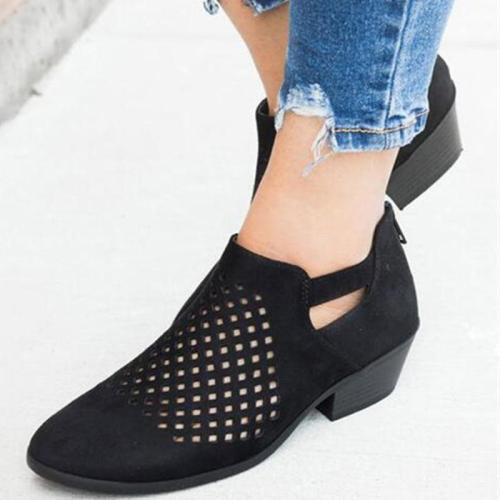 Breathable Plus Size Vintage Mesh Hole Loafers