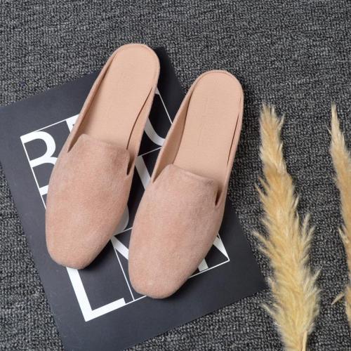 Spring and Autumn New Flat Slippers Female Cozy Outside Wearing Muller