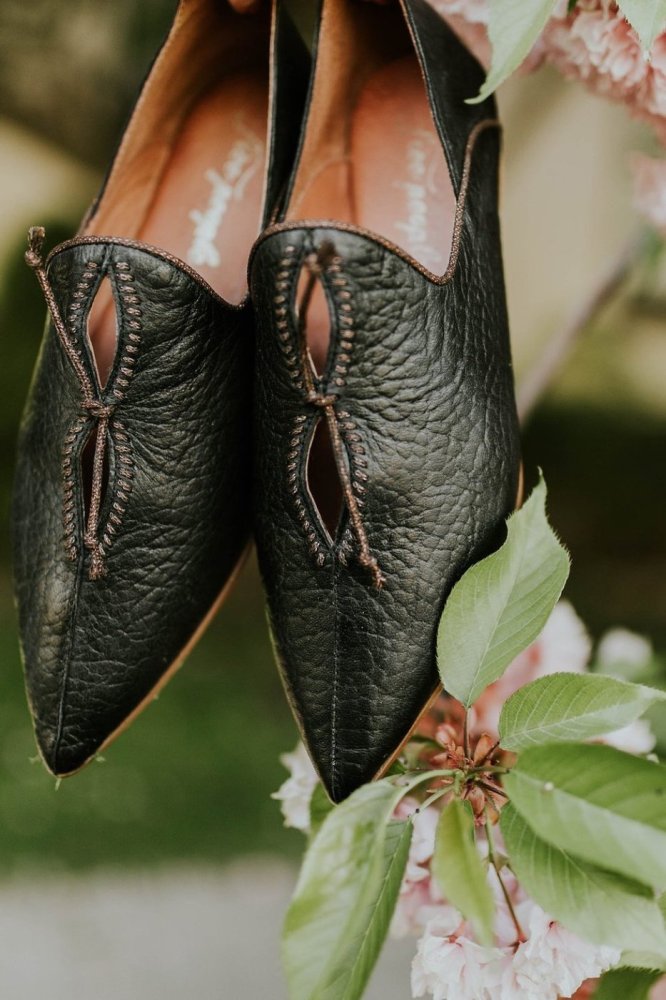 Pointed Toe Daily Loafers Flat Heel Forest Shoes