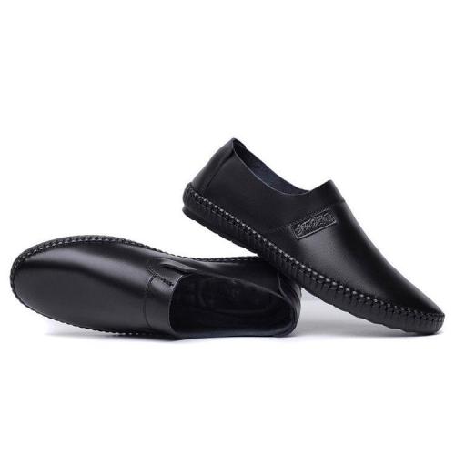 Men Pure Color Comfy Soft Sole Slip On Casual Loafers