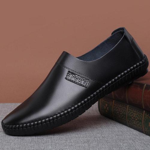 Men Pure Color Comfy Soft Sole Slip On Casual Loafers