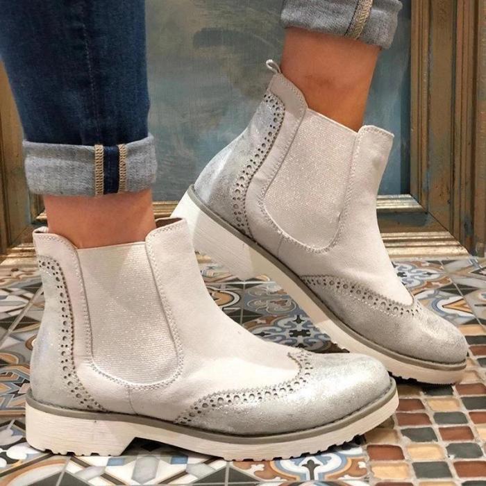 Boot Split Joint Slip-On Ankle Boots
