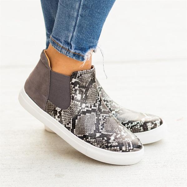 Casual Slip-On Round Head Ankle Sneakers