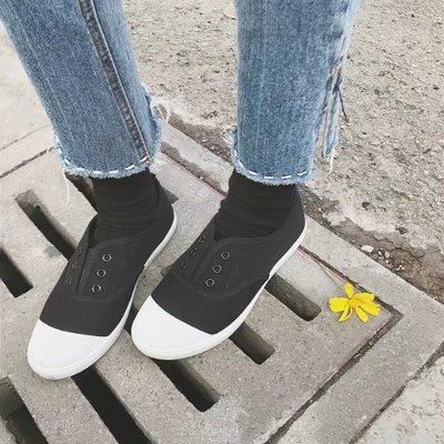 Women Spring Summer Round Toe Canvas Shoes Flats Casual Daily Slip-on