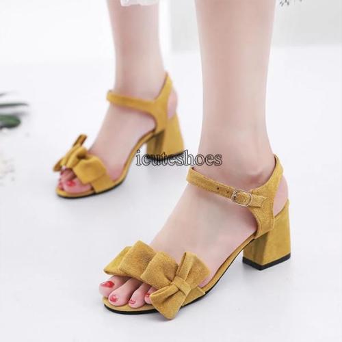 Fashion Sandals Women 2020 Summer New Open Toe High Heels Buckle with Thick Heel Women's Shoes