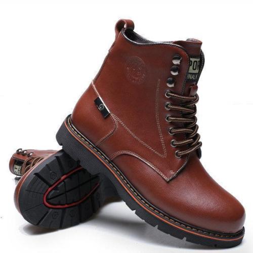 Men's Metal Eyelets High Top Water Resistant Classic Work  Boots