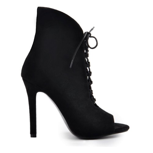 Peep Toe Lace Up Stiletto Ankle Boots Sandals